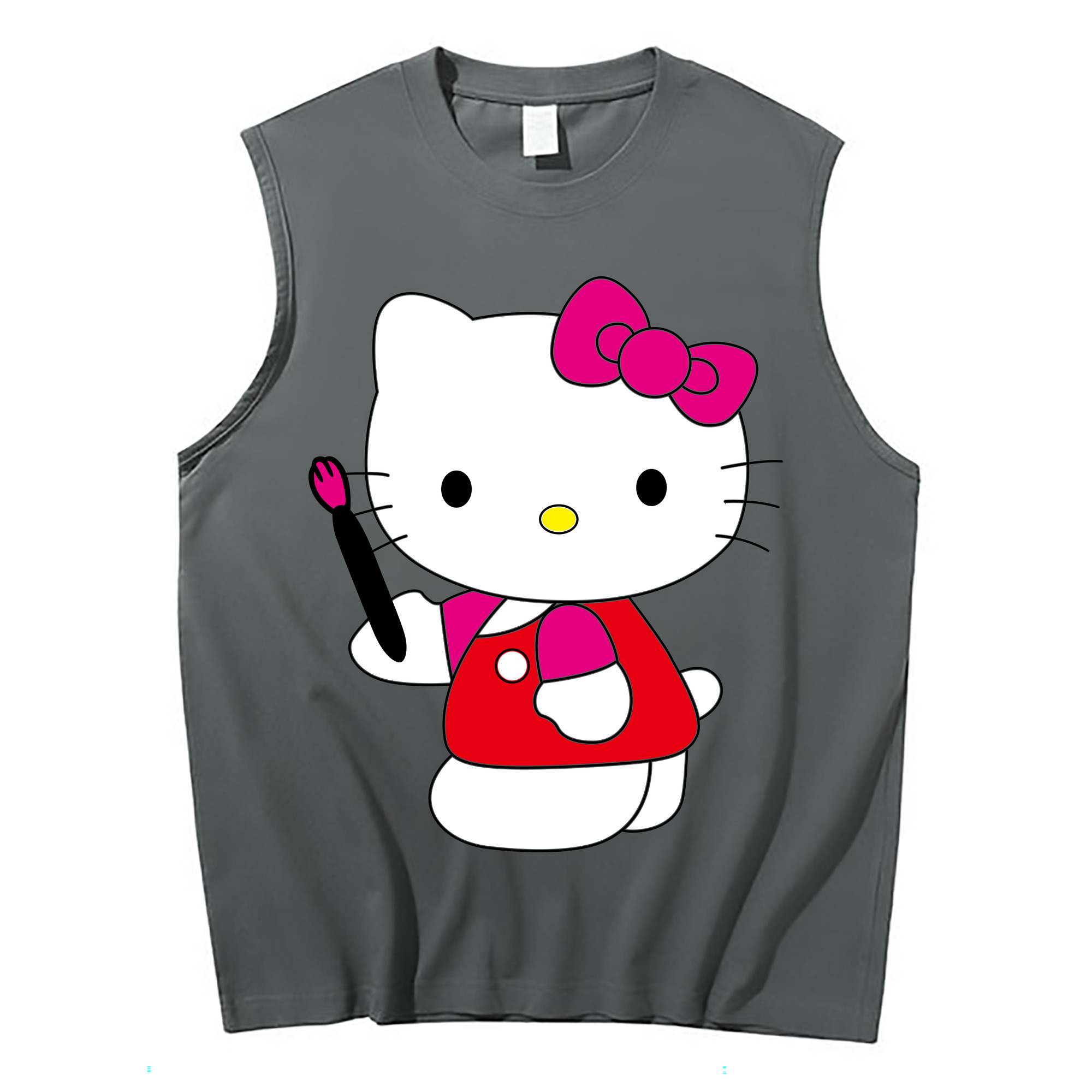 （画像用） Hello Kitty ハローキティ コットン100％タンクトップ（フロントプリント）